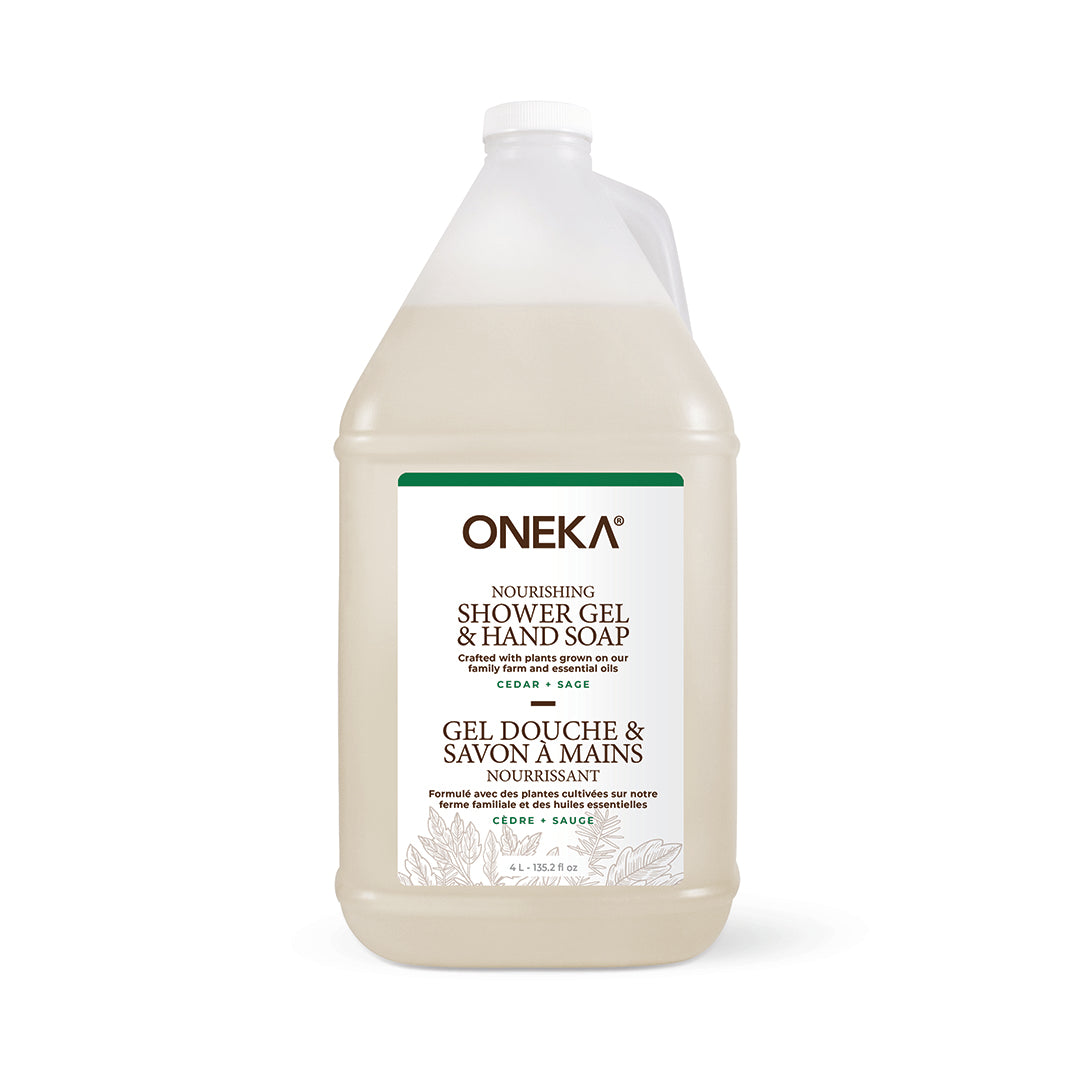 Gel Douche et Savon à Mains Cèdre et Sauge Recharge 4L
