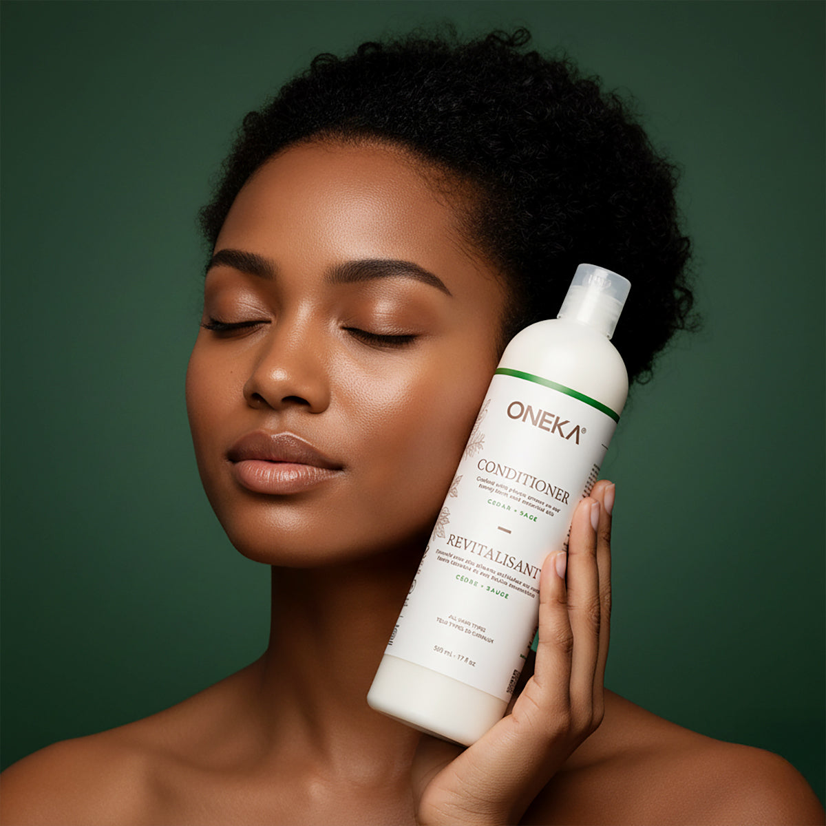 Oneka cedar and sage conditioner and peaceful model