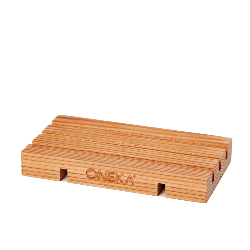 Cedar wood soap holder